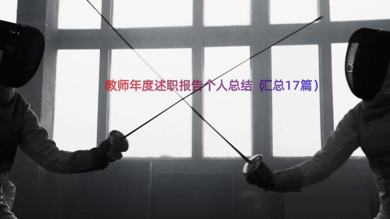 教师年度述职报告个人总结（汇总17篇）