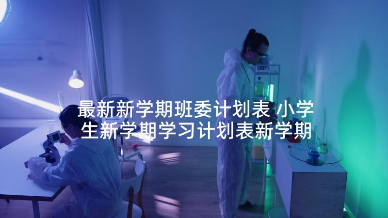 最新新学期班委计划表 小学生新学期学习计划表新学期学习计划表(通用7篇)