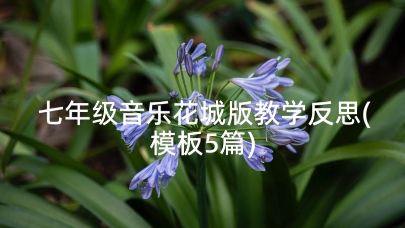 七年级音乐花城版教学反思(模板5篇)