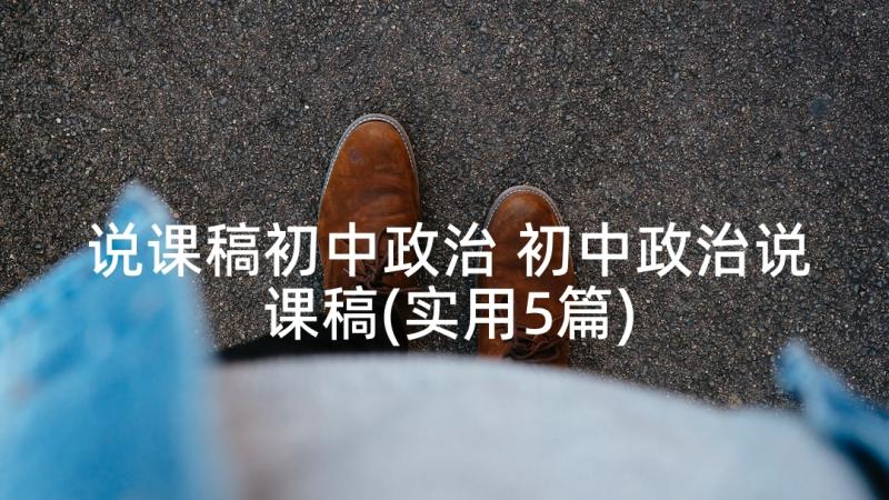 说课稿初中政治 初中政治说课稿(实用5篇)