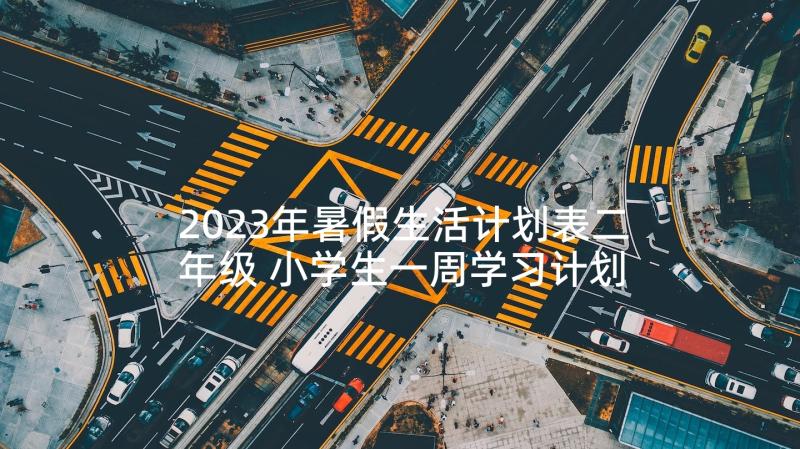 2023年暑假生活计划表二年级 小学生一周学习计划表免费(通用5篇)