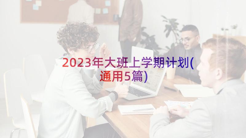 2023年大班上学期计划(通用5篇)