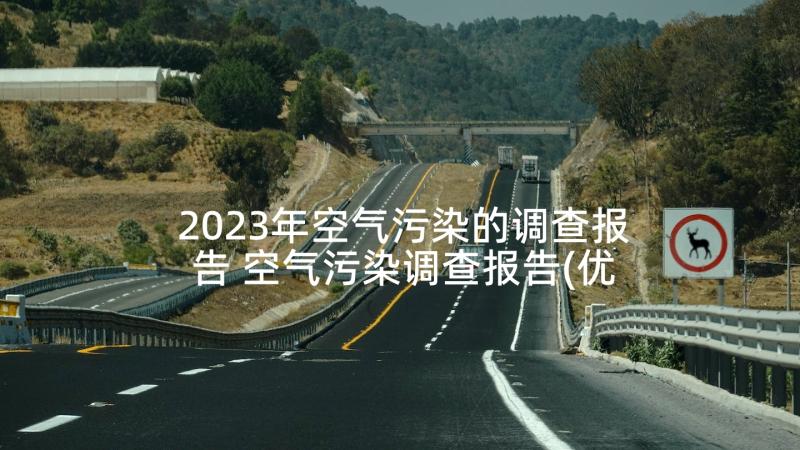 2023年空气污染的调查报告 空气污染调查报告(优质9篇)