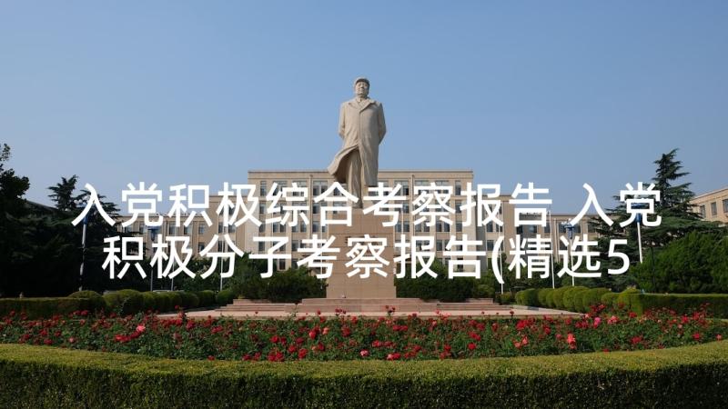 入党积极综合考察报告 入党积极分子考察报告(精选5篇)