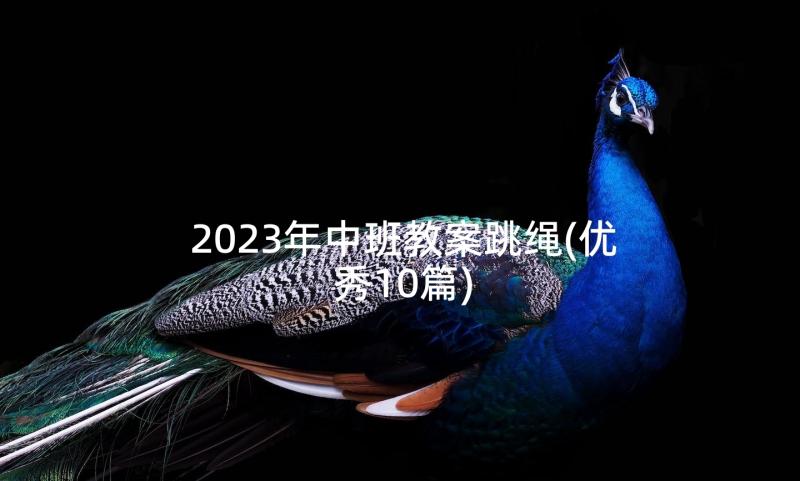 2023年中班教案跳绳(优秀10篇)