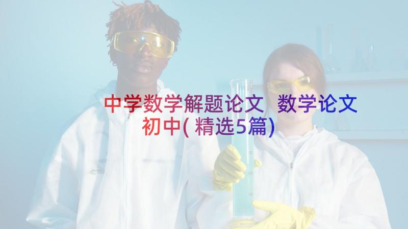 中学数学解题论文 数学论文初中(精选5篇)