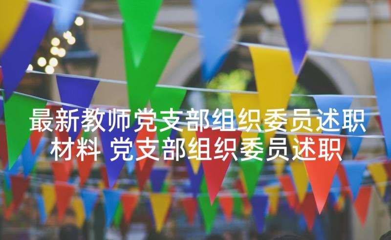 最新教师党支部组织委员述职材料 党支部组织委员述职述廉报告乡镇(实用5篇)