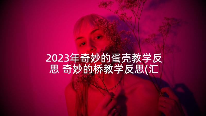 2023年奇妙的蛋壳教学反思 奇妙的桥教学反思(汇总9篇)