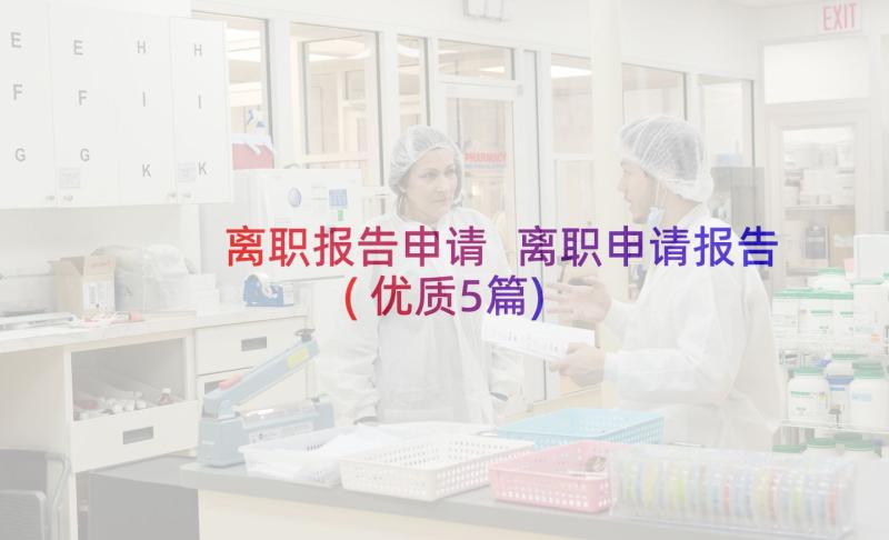 离职报告申请 离职申请报告(优质5篇)