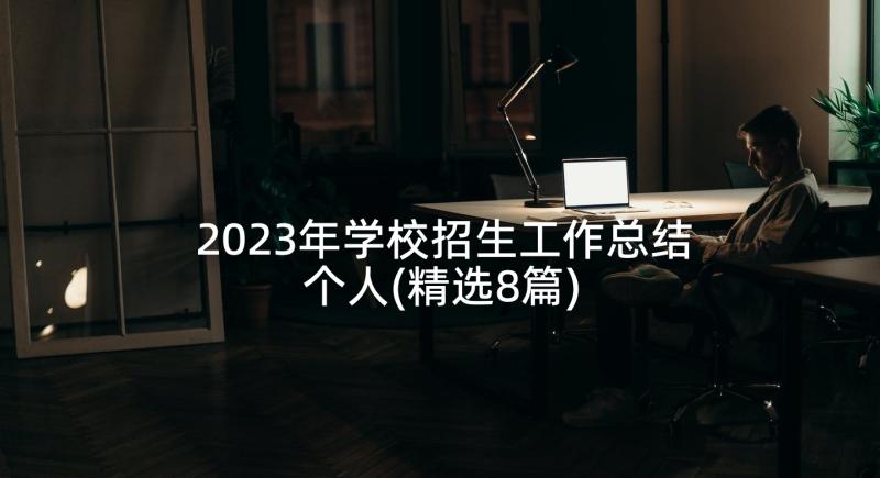 2023年学校招生工作总结个人(精选8篇)