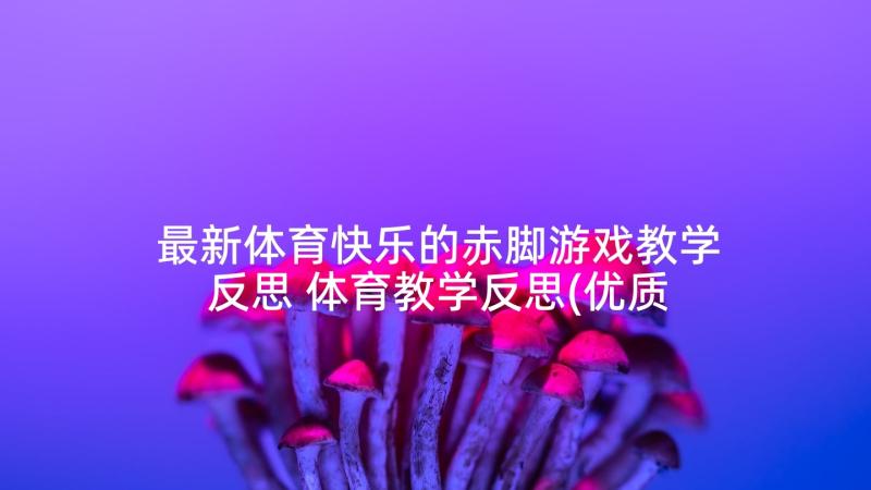 最新体育快乐的赤脚游戏教学反思 体育教学反思(优质10篇)