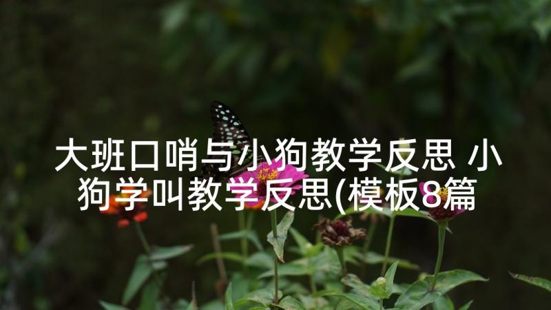 大班口哨与小狗教学反思 小狗学叫教学反思(模板8篇)