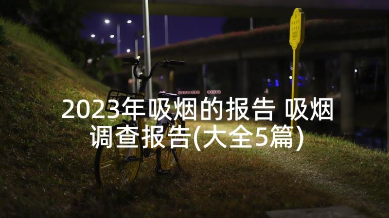 2023年吸烟的报告 吸烟调查报告(大全5篇)