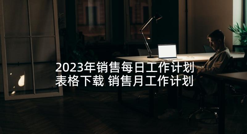 2023年销售每日工作计划表格下载 销售月工作计划表格(模板5篇)