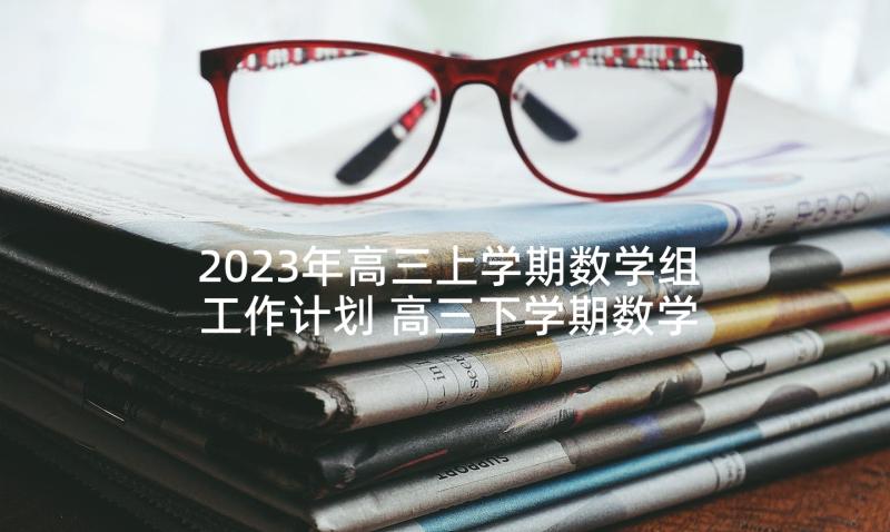 2023年高三上学期数学组工作计划 高三下学期数学教学工作计划(精选5篇)