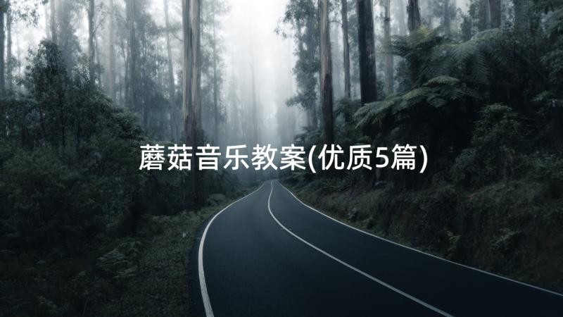 蘑菇音乐教案(优质5篇)