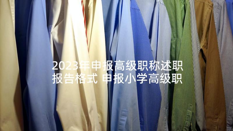 2023年申报高级职称述职报告格式 申报小学高级职称述职报告(大全5篇)