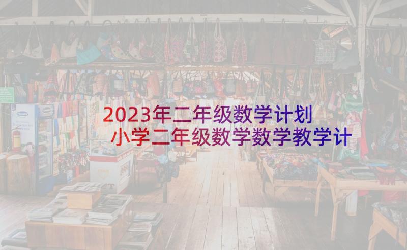 2023年二年级数学计划 小学二年级数学数学教学计划(实用9篇)