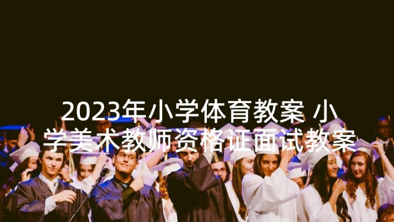 2023年小学体育教案 小学美术教师资格证面试教案纸片插接(优秀5篇)