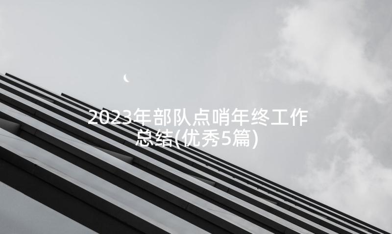 2023年部队点哨年终工作总结(优秀5篇)