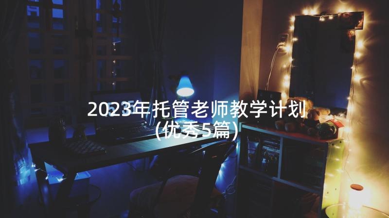 2023年托管老师教学计划(优秀5篇)