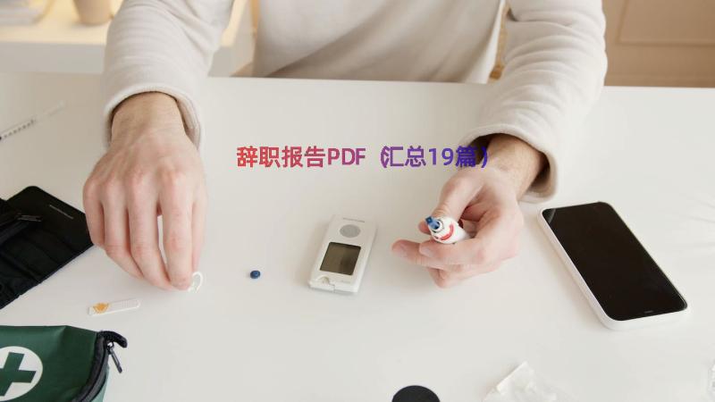 辞职报告PDF（汇总19篇）