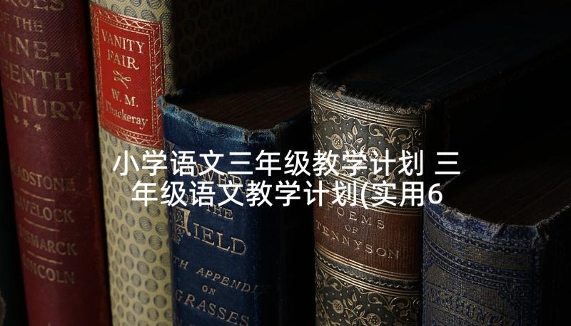 小学语文三年级教学计划 三年级语文教学计划(实用6篇)