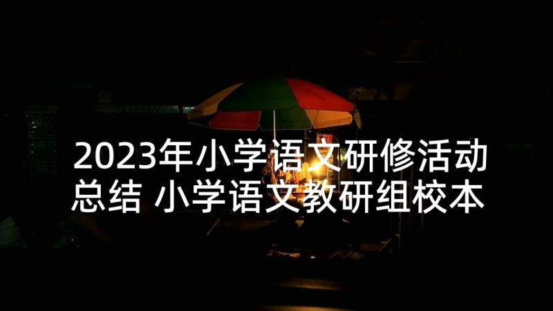 2023年小学语文研修活动总结 小学语文教研组校本研修活动方案(实用5篇)