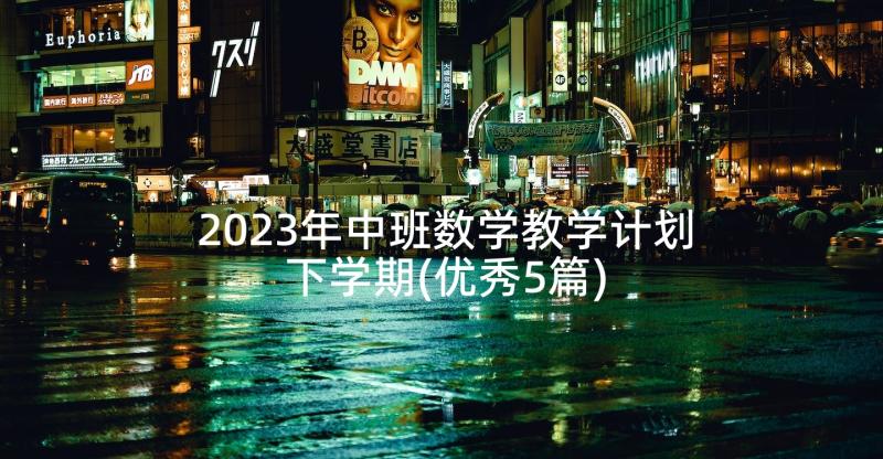 2023年中班数学教学计划下学期(优秀5篇)