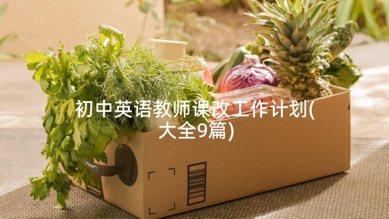 初中英语教师课改工作计划(大全9篇)