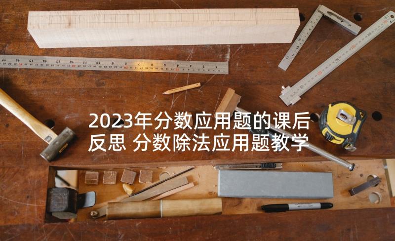 2023年分数应用题的课后反思 分数除法应用题教学反思(大全7篇)