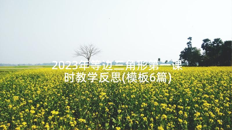 2023年等边三角形第一课时教学反思(模板6篇)