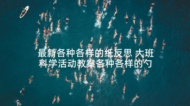 最新各种各样的纸反思 大班科学活动教案各种各样的勺子(优秀5篇)