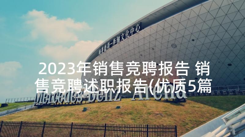 2023年销售竞聘报告 销售竞聘述职报告(优质5篇)