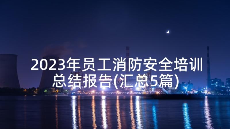 2023年员工消防安全培训总结报告(汇总5篇)