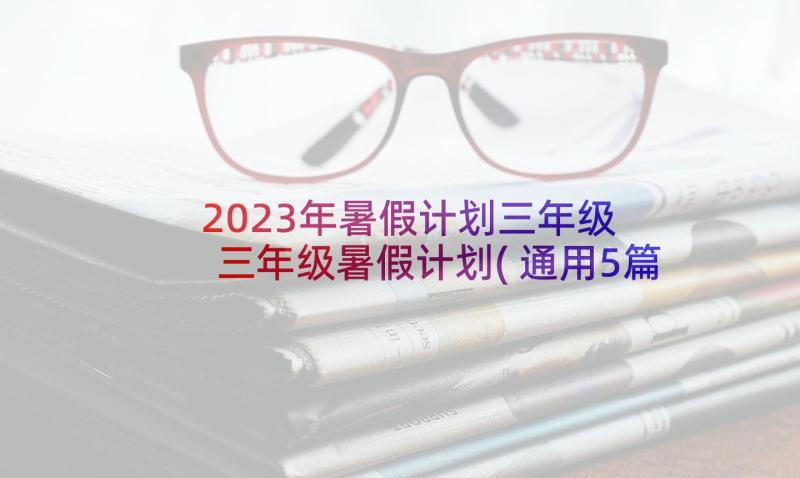 2023年暑假计划三年级 三年级暑假计划(通用5篇)