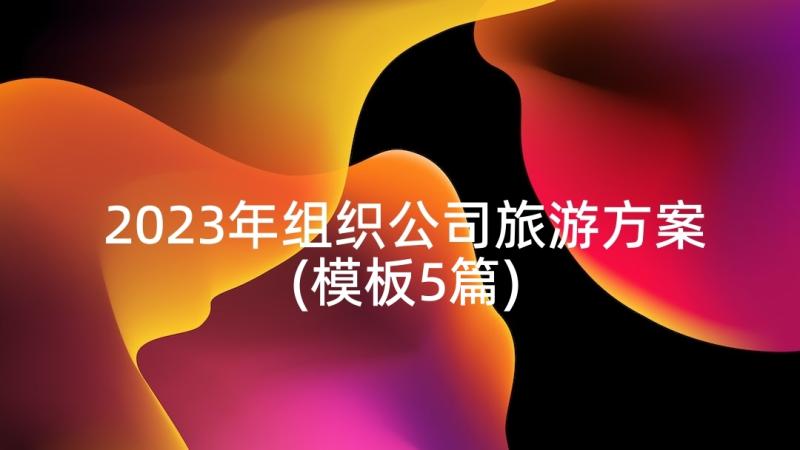 2023年组织公司旅游方案(模板5篇)