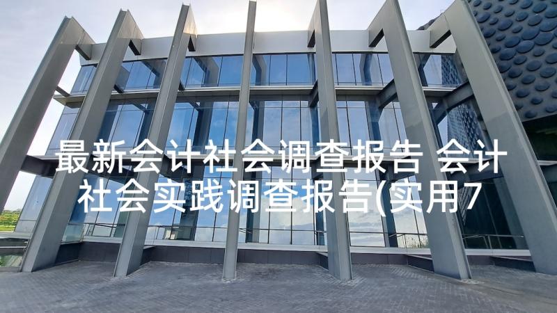 最新会计社会调查报告 会计社会实践调查报告(实用7篇)