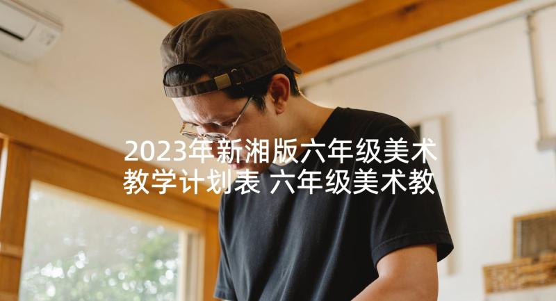 2023年新湘版六年级美术教学计划表 六年级美术教学计划(通用10篇)