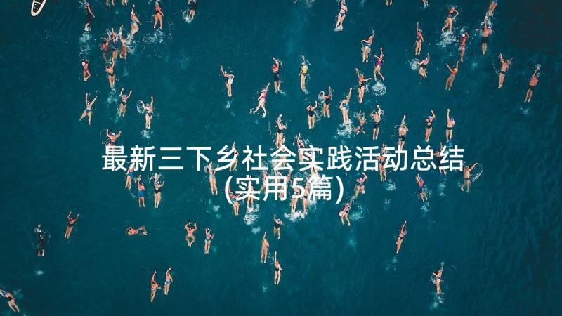 最新三下乡社会实践活动总结(实用5篇)