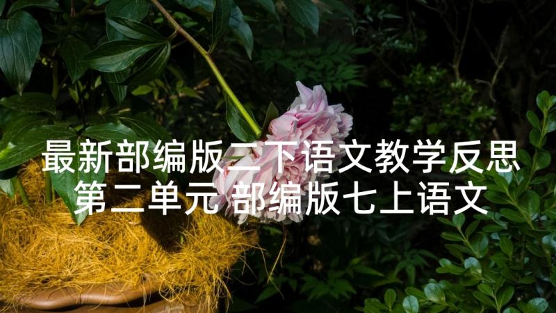 最新部编版二下语文教学反思第二单元 部编版七上语文教学反思(汇总5篇)