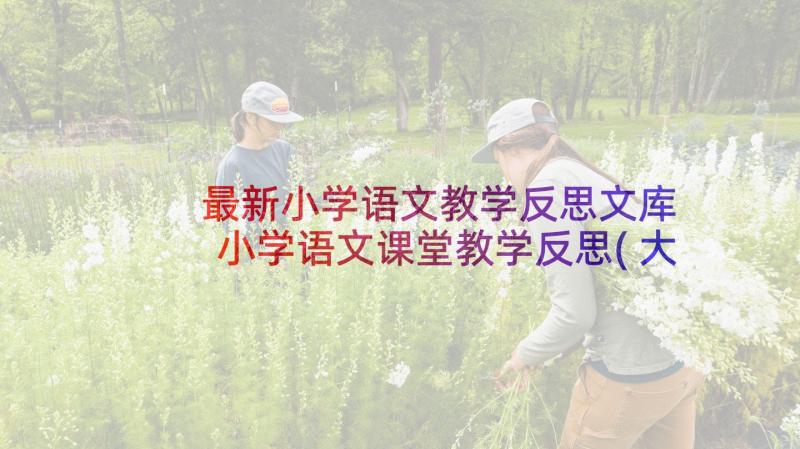 最新小学语文教学反思文库 小学语文课堂教学反思(大全5篇)