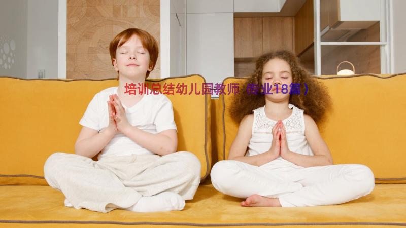 培训总结幼儿园教师（专业18篇）