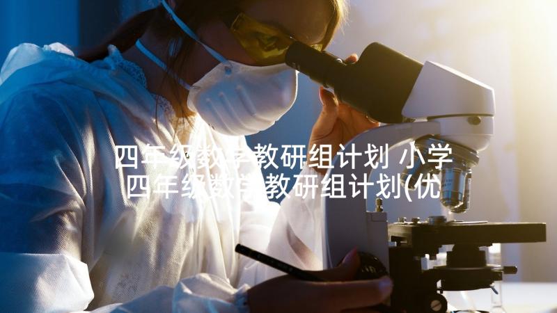 四年级数学教研组计划 小学四年级数学教研组计划(优质5篇)