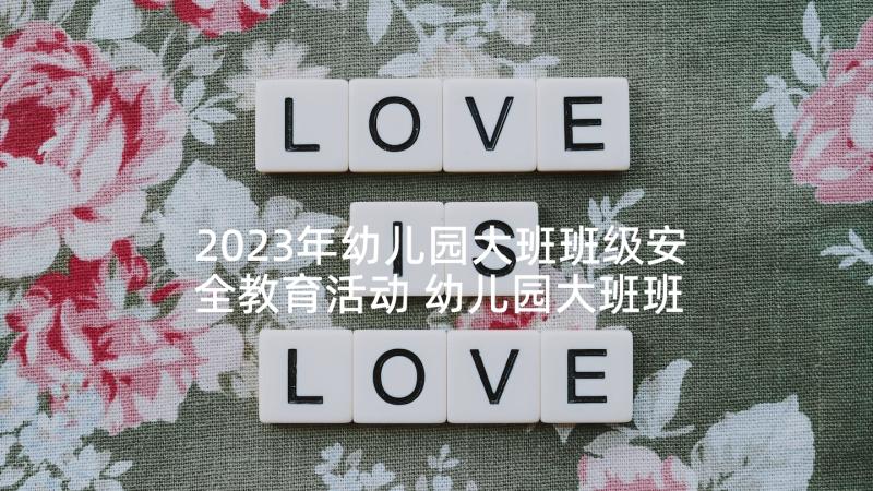 2023年幼儿园大班班级安全教育活动 幼儿园大班班级计划(模板6篇)