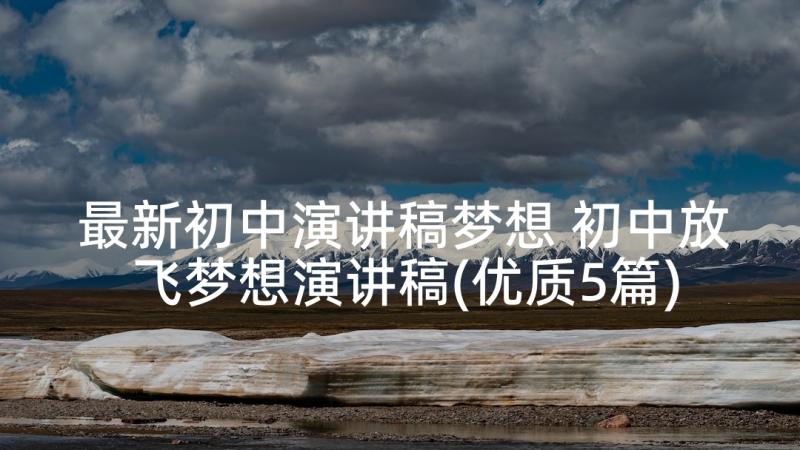 最新初中演讲稿梦想 初中放飞梦想演讲稿(优质5篇)