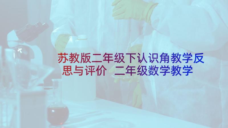 苏教版二年级下认识角教学反思与评价 二年级数学教学反思认识角(汇总6篇)