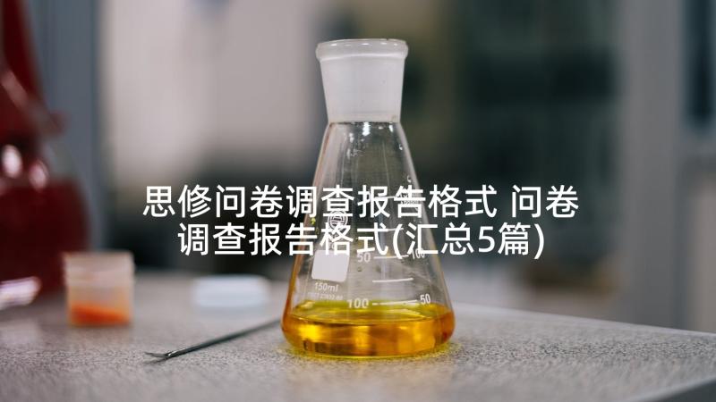 思修问卷调查报告格式 问卷调查报告格式(汇总5篇)