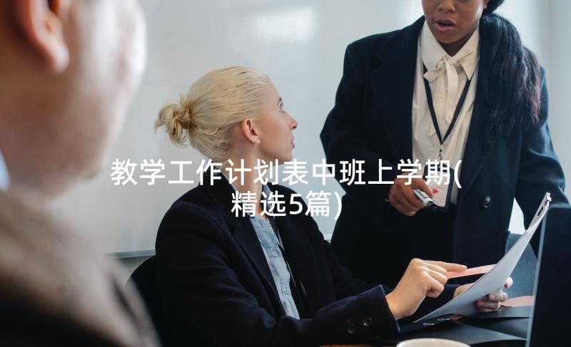 教学工作计划表中班上学期(精选5篇)