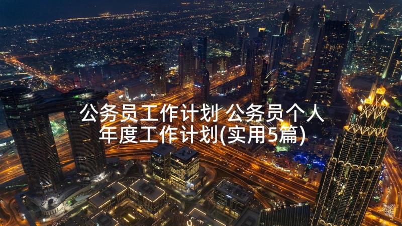 公务员工作计划 公务员个人年度工作计划(实用5篇)